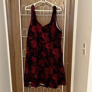 Black and Red Floral Dress